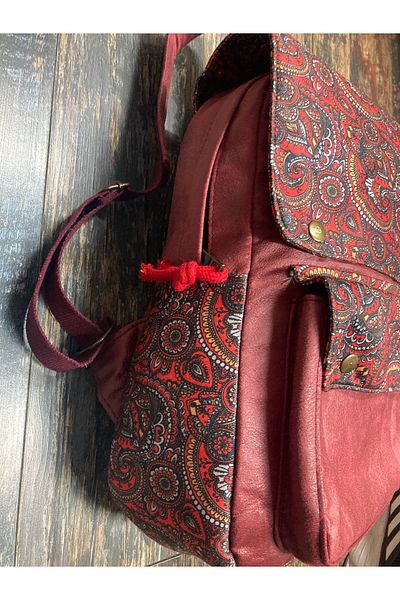 Street Bag Ethnic Authentic Bohemian Pattern Backpack with Cover Daily Travel Camping Use