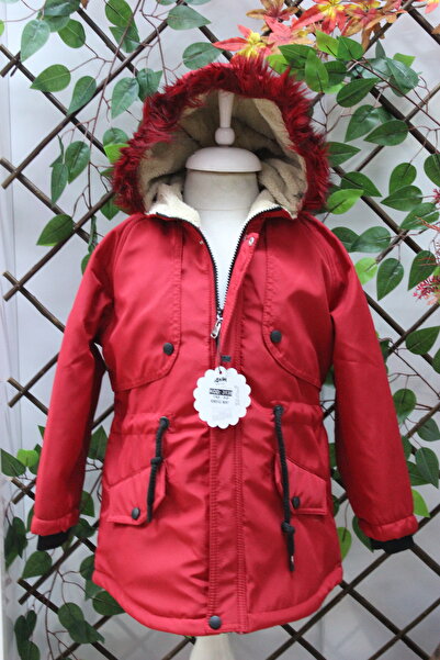 mikam KIZ ÇOCUK KIŞLIK AVM İÇİ KÜRKLÜ BONDİ KUMAŞ MONT KABAN