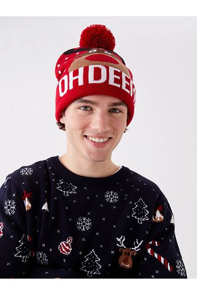 LC Waikiki LCW ACCESSORIES New Year Themed Men&#39;s Knitwear Beret