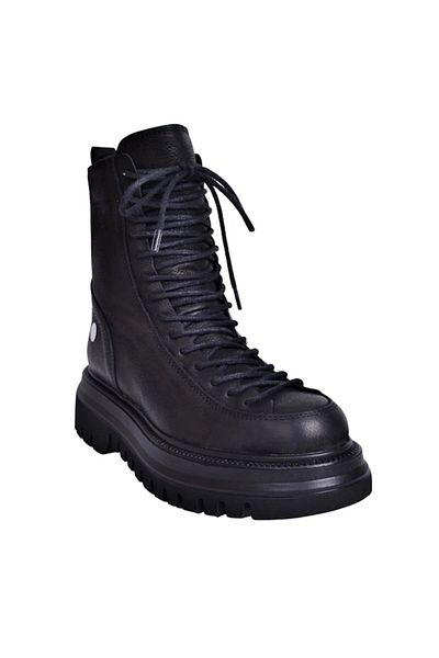 Mammamia D24Kb-4300 Black Nubuck Leather Women's Boots