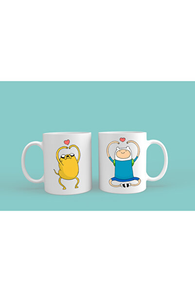 designedfy طقم وقت المغامرة مكون من 2 كوب مطبوع