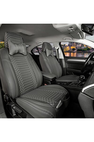 ACKSTORE غطاء مقعد سيارة من الجلد الفاخر متوافق مع Dacia Duster مجموعة أمامية...