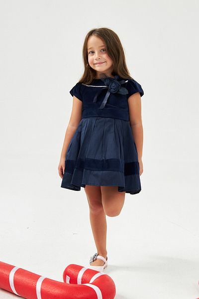 Polin Navy Blue Stylish Girl's Dress