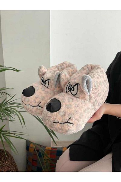 Behtah Kundura Παντόφλες Unisex Angry Dog Silent Αντιολισθητική Σόλα Animal Home Boots