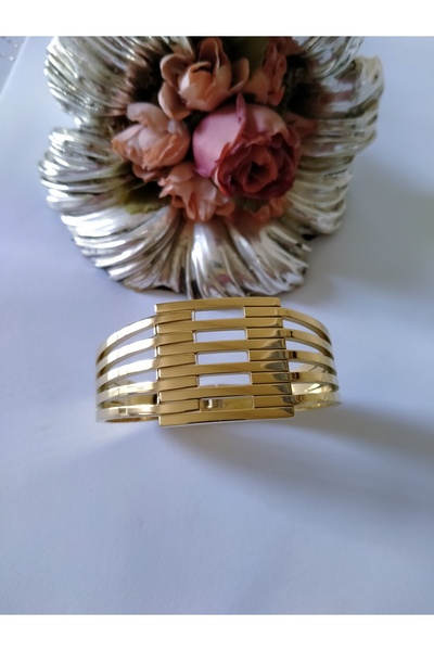 MİRAKSESUAR Çelik Kalın Kaburga Kelepçe Bileklik