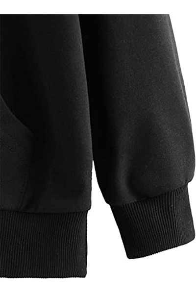 Aqweem Hanorac cu glugă unisex gri negru - imprimat cu trandafiri