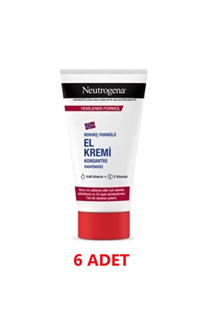 Neutrogena Norveç Formülü El Kremi Parfümsüz 75 ml 6 Adet