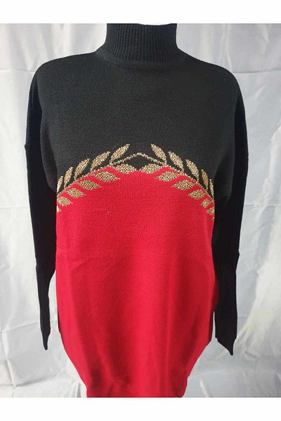sercan konfeksiyon SWEATER TUNIC FISHER COLLAR WITH HANDLE RUBBER