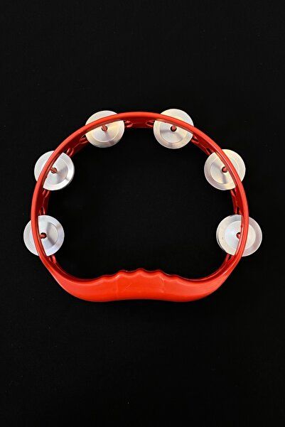 ZEYMERADE Kırmızı Kına Tefi, Nedime Defi, Gelin, Damat, Halay, Metal Zilli Pl...