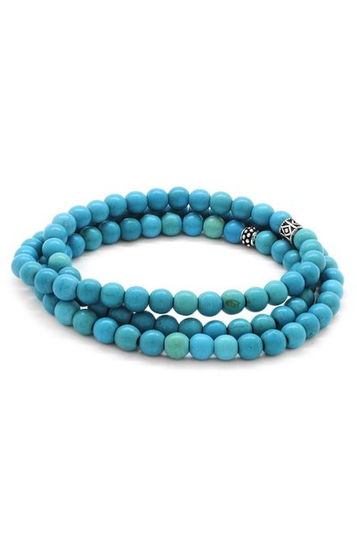 Nipora Both Bracelet - Both Necklace - and Rosary 99 Pieces of Turquoise Natu...