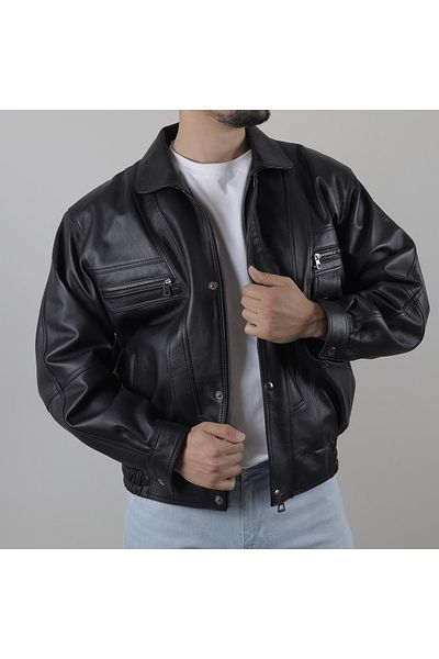 mesut deri Oversize Men's Leather Coat