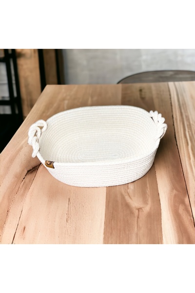 8 Ekim Tasarım Atölyesi سلة الخبز المصنوعة من حبل الجوت المصنوع من الجوت اللامع