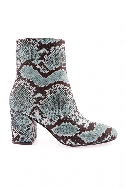 DGN Γυναικείες μπότες με τακούνι Petrol Snake Blunt Toe - 217112821
