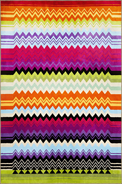 Rugs Modern Halı Multicolored Stripe Wave Pattern Creative Modern Decorative ...