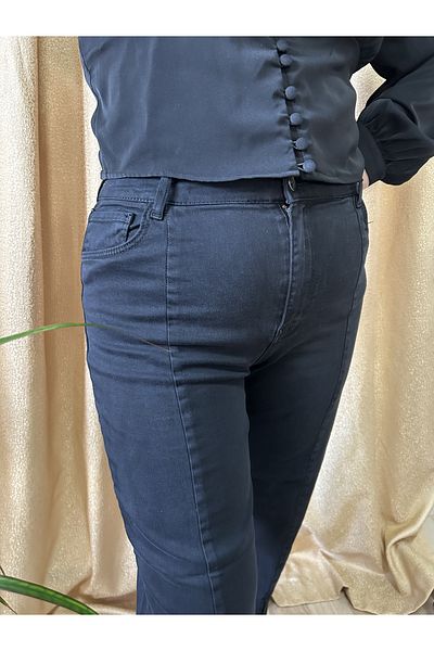 iconPARIS Front Slit Detail Large Size Black Trousers (38 Size-50 Size)