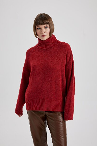 DeFacto Relax Fit piros garbós pulóver B2093ax23wn