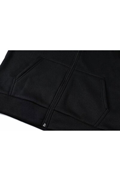 Touz Dangerous Spider Front-Back Printed Oversize Zippered Black Unisex Hooded Cardigan