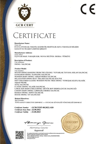 scoco Sepet Salıncak - Tavan Salıncağı - Çocuk Salıncağı