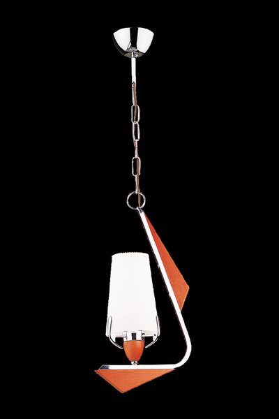 Avize çarşısı Elvan Tekli Opal Cam Ahşap Ve Metal Krom Sarkıt Avize Bs.1541-5...