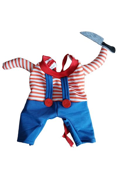 AMORE Thief Prison Leakage Cat and Dog Clothes Blue, Weight 18 - 30 Kg, Height 43 Cm