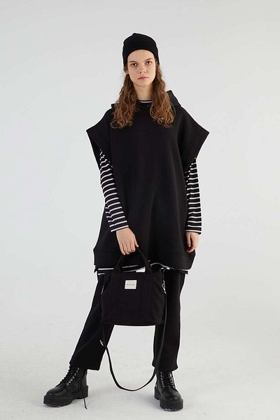 Manuka Double Eyed Canvas-Einkaufstasche Schwarz