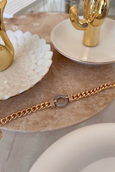 Trendy Butik Gri Zirkon Taşlı Vip Model Daire Künye