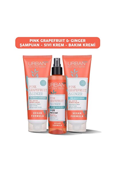 Urban Care Pink Grapefruit & Ginger Şampuan, Sıvı Bakım Kremi Ve Bakım Kremi