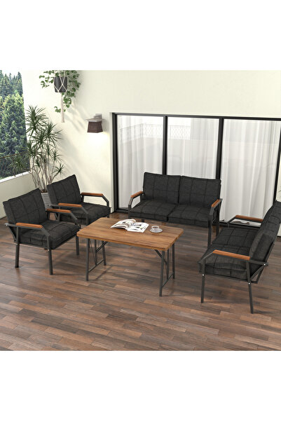 Mygusi Hayal Balkon Bahçe Cafe - Metal Kanepe Koltuk Takımı - 2 2 1 1 - 70x11...