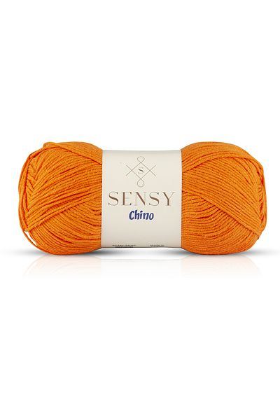 SENSY Chino Hand Knitting Yarn Amigurumi Yarn Sweater Blouse Cardigan Vest Yarn Tunic Yarn Orange 100 Gr - 330 M