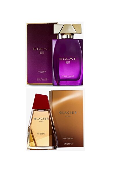 Oriflame Sevgili Çiftlere Özel Eclat Nuit EdP Kadın ve Glacier Fire EdT Erkek Parfüm 50+100ml 40788-42739