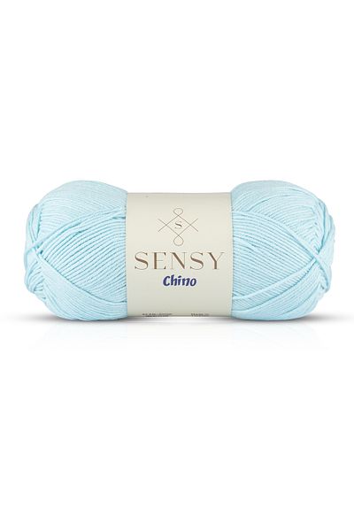 SENSY Chino Hand Knitting Yarn Sweater Blouse Yarn Vest Cardigan Yarn Tunic Yarn Amigurumi Yarn Sky Blue 100 Gr - 330 M