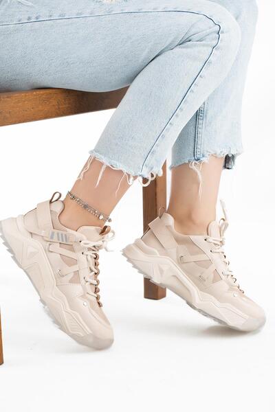 Stilbagshoes VALERİE İTHAL ÖZEL SERİ KADIN SPOR AYAKKABI 65160 BEJ
