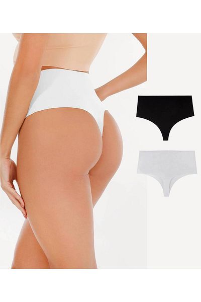 GECKO COLLECTION Gecko High Waist Laser Cut String Thong - Recovery 2 Pieces