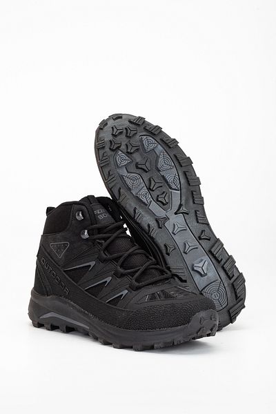 Freemax Ανδρικά αδιάβροχα Trekking Αδιάβροχη επίστρωση από καουτσούκ Εγγυημένα χειμερινά μποτάκια Black Smoked