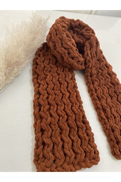 ÖRGÜCÜ DESİGN Puffy Knitted Scarf 20x170