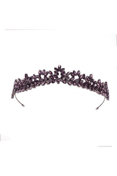 Hayalperest boncuk Μωβ ονειρικό μοντέλο νυφικής στολής με στέμμα - Ειδική βρα...