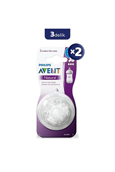 Philips Avent Natural Biberon Emziği 3 Delik 3m+ 2'li X 2