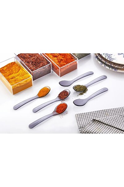 Tinsmith 12 قطعة ملعقة صغيرة شفافة ملعقة توابل ملعقة تغذية بلاستيكية