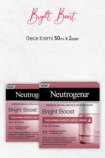 Neutrogena Bright Boost Yaşlanma Karşıtı Gece Kremi 50 ml X 2 Adet