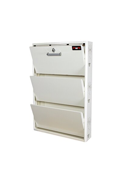 Enazon 3 X3 Düşer Kapaklı Geniş Ayakkabılık 9 Çift Ayakkabı Dolabı 115