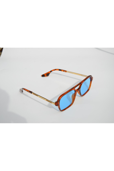 TomyHelf Dikdörtgen Leopar Unisex Güneş Gözlüğü