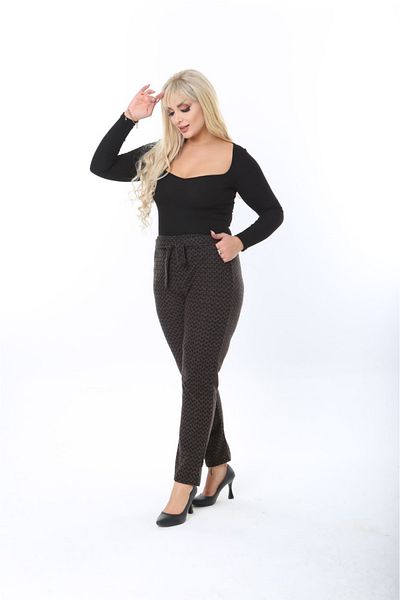 thalep Güzel1Buti̇k/ Women's Plus Size Pocketed Camisole Pants with Belt