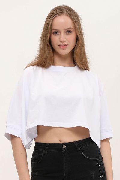 Owut Collection Bat Sleeve Crop T-shirt