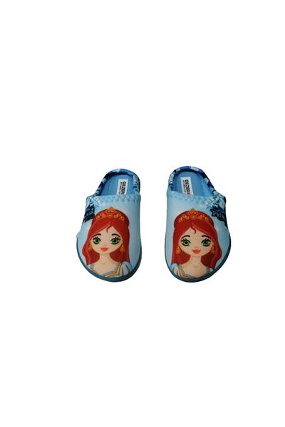 GEZER Papuci de interior pentru fete Blue Princess Figured