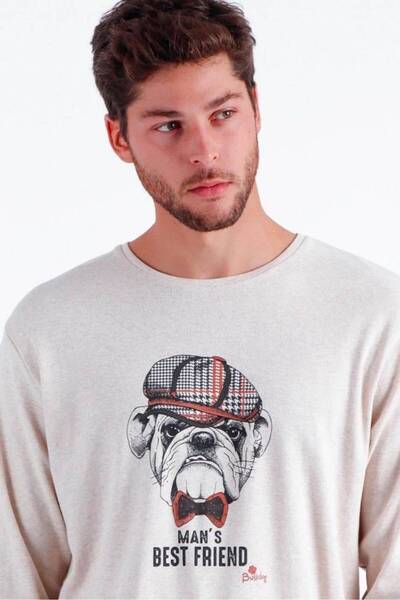 AYYILDIZ 60301 Erkek Krem Pijama Takımı