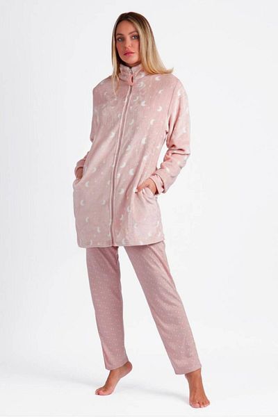 AYYILDIZ 67081 Pink Fleece Dressing Gown