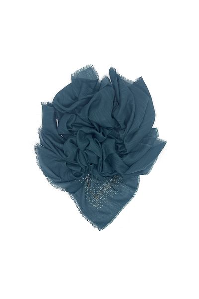 nazipek Eșarfă cu model trandafiri cu flacări brodate cu piatră 100x100cm