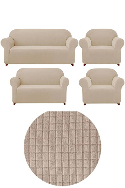 ELHOŞ غطاء طقم أريكة مطاطي من الليكرا 3+2+1+1. غطاء أريكة سرير غطاء أريكة قابل للتمدد