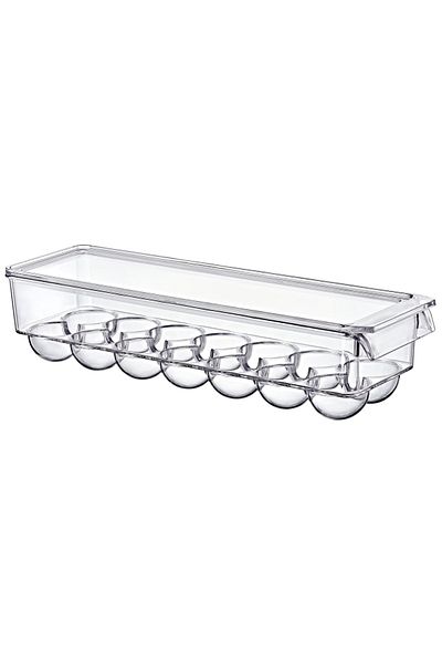 Ecolux Egg Storage Container with Lid Transparent Organizer Egg Holder in the Cabinet - Crystal Collection