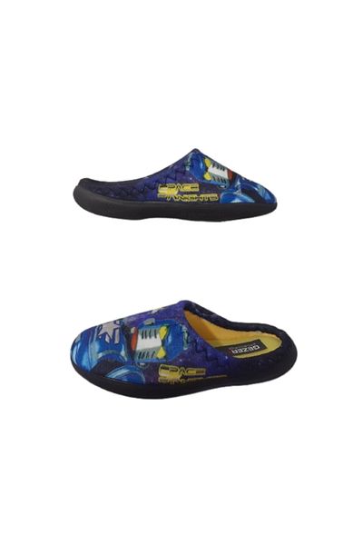 GEZER Papuci de interior pentru băiat violet-albastru Space Figure